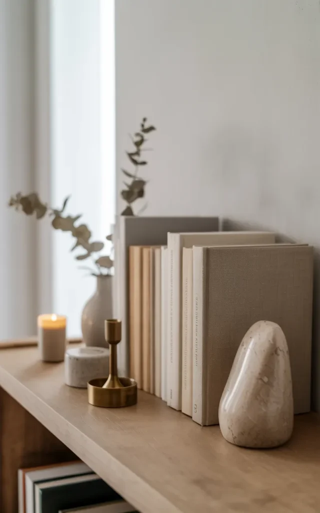 Style shelves with intention, not clutter