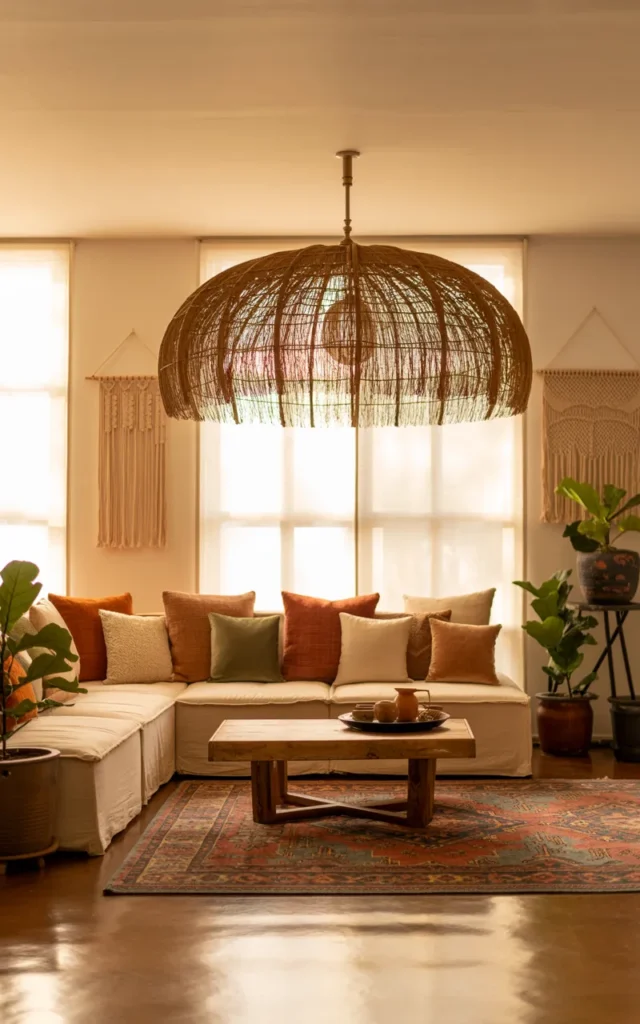 Use a statement pendant light for drama