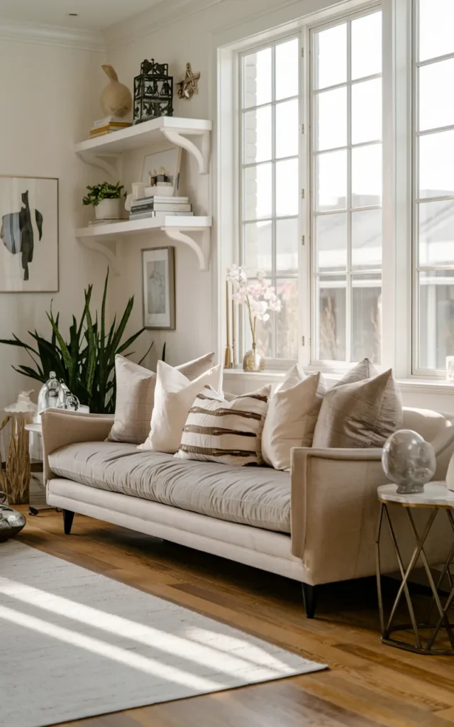 Use layered cushions to add depth