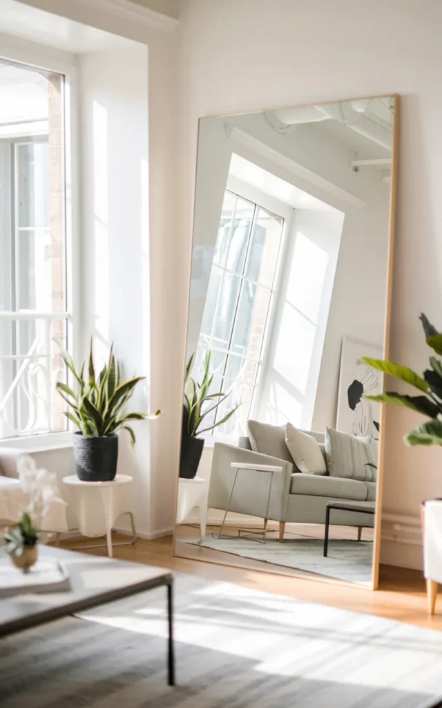 Use mirrors to make the room feel bigger