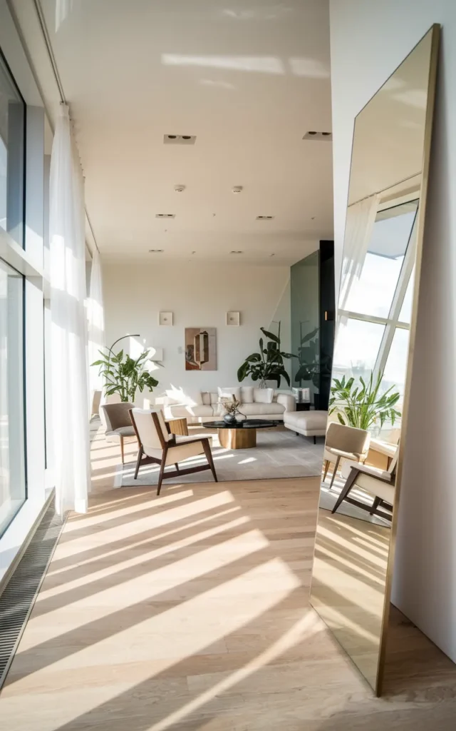 Use mirrors to open up the space