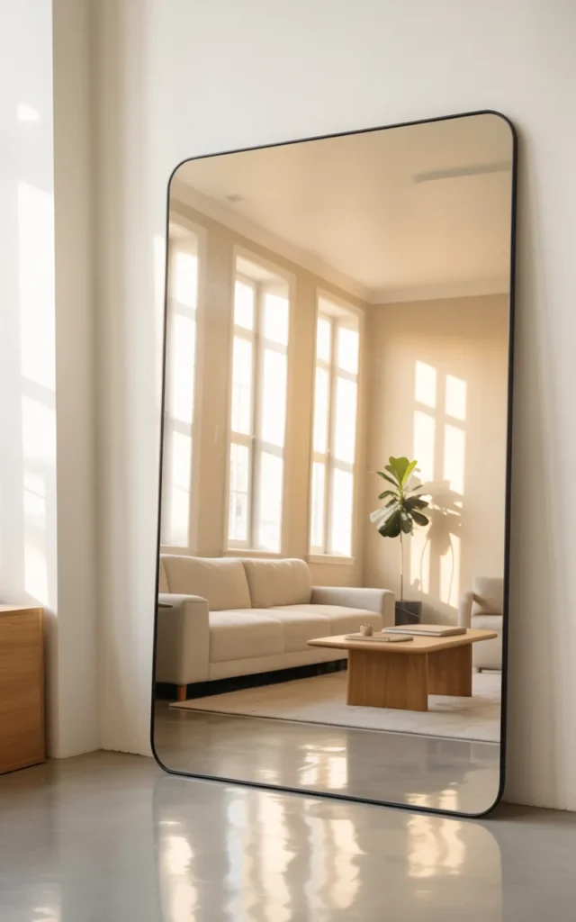 Use mirrors to reflect light and space