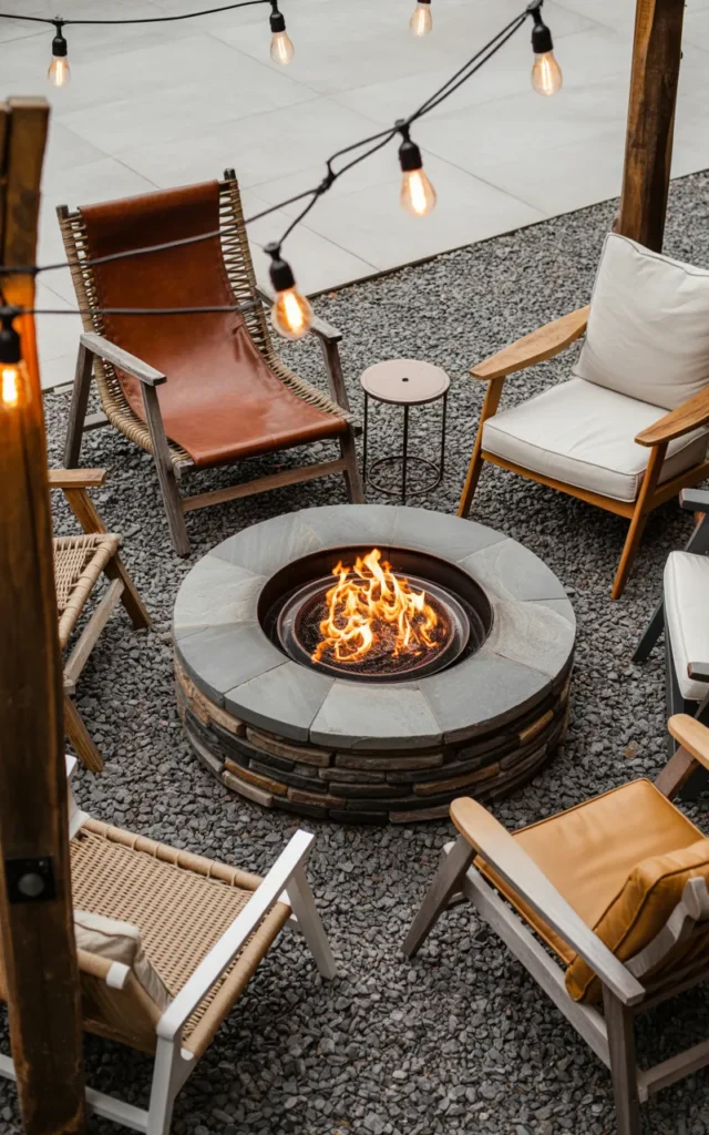 Add a fire pit to make evenings feel inviting