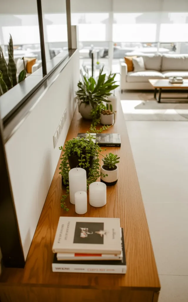Add a half-wall partition with a ledge