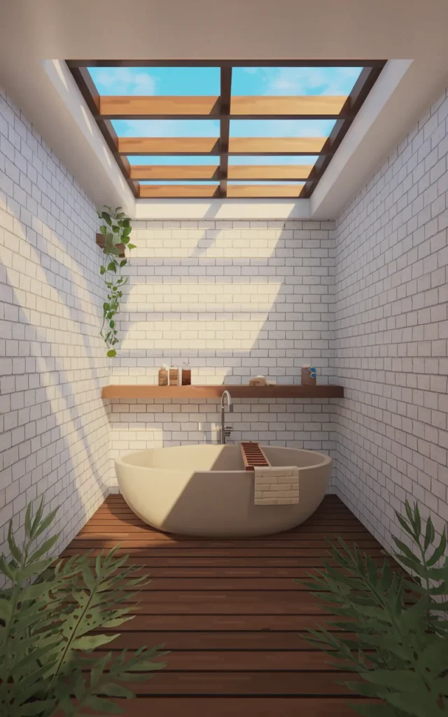 Add a skylight above the bathtub