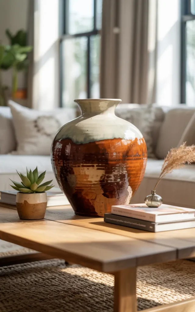 Add a statement pottery piece on your table