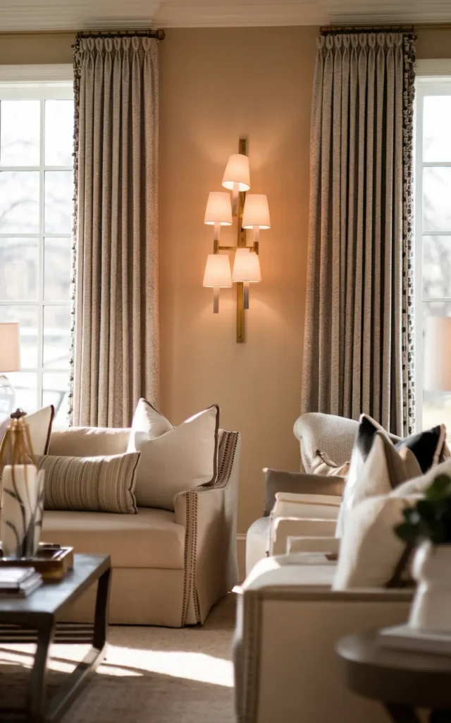 Add wall sconces instead of relying on floor lamps