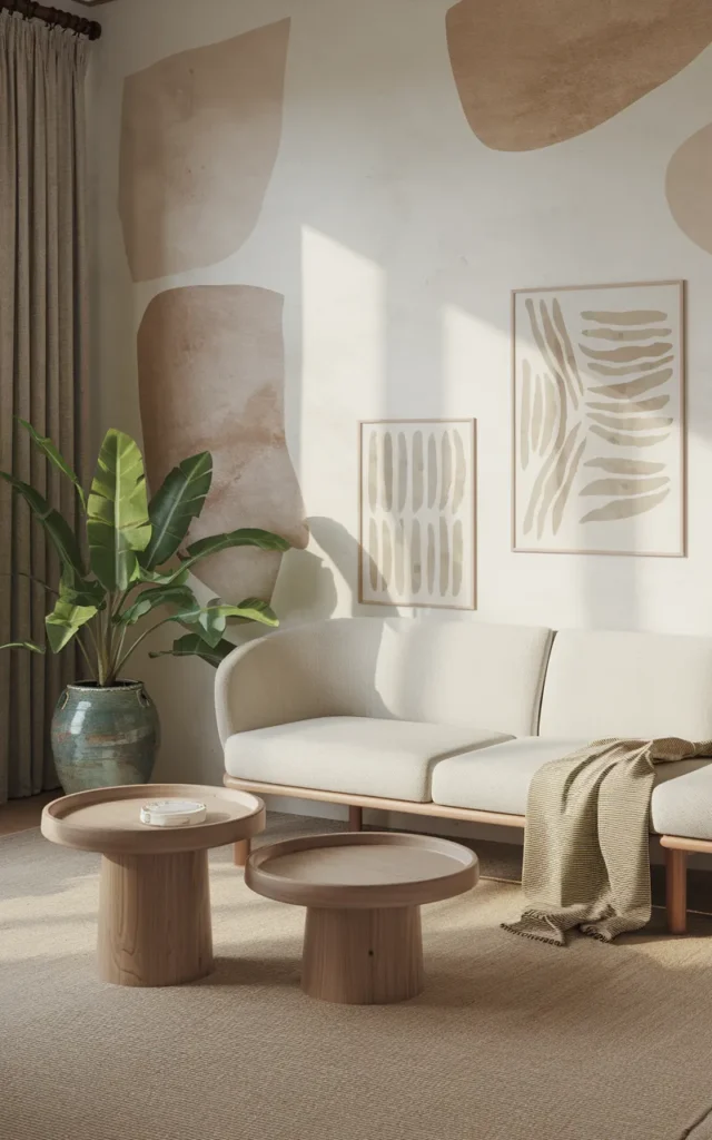 Choose art that feels calm and organic