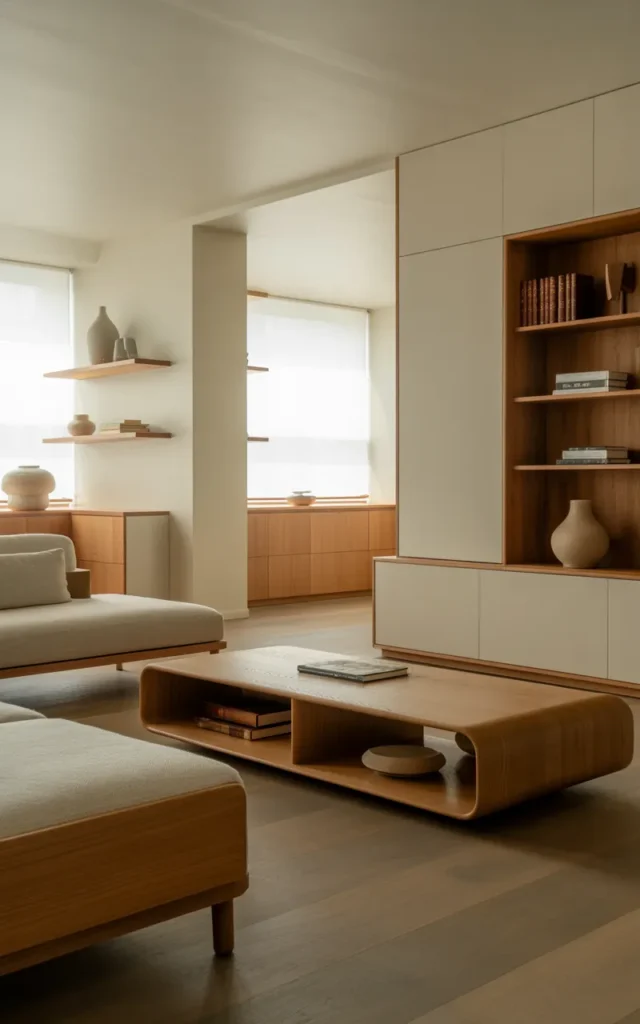 Choose functional furniture with clean lines