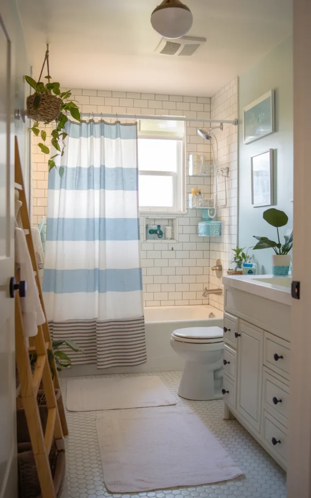 Choose washable shower curtains with playful patterns