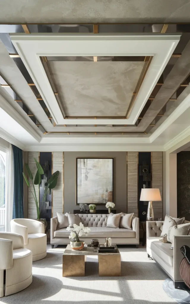 Design a ceiling with layered textures