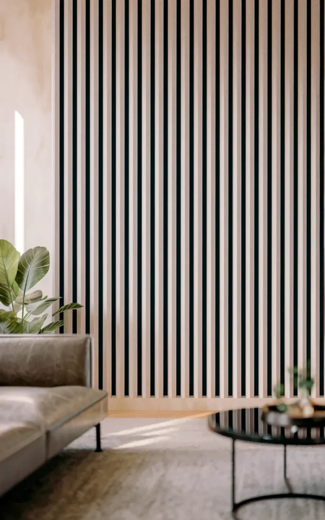 Design a partition with textured wall panels