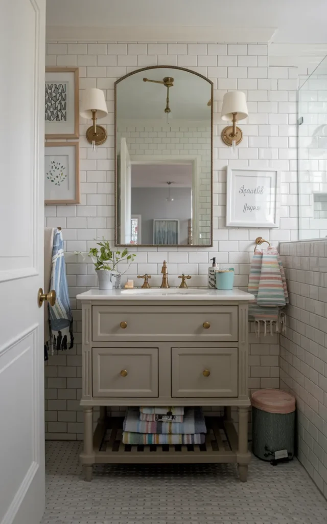 Design the bathroom to grow with your kids