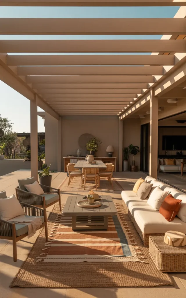 Divide the pergola into multiple functional zones