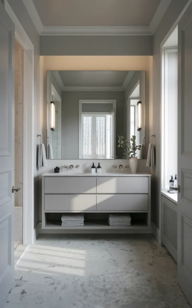 Float the vanity to make the room feel airier