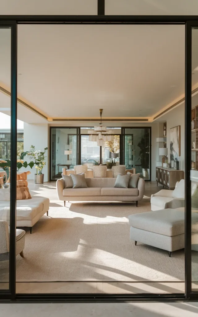 Float your furniture away from the walls slightly