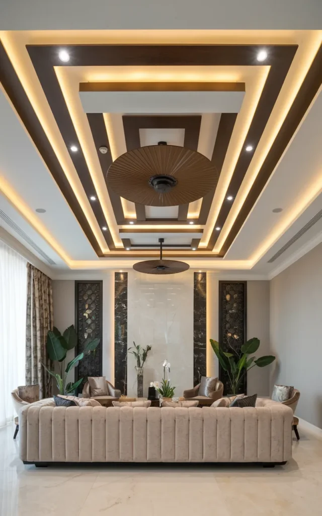 Go all-in with a statement false ceiling design
