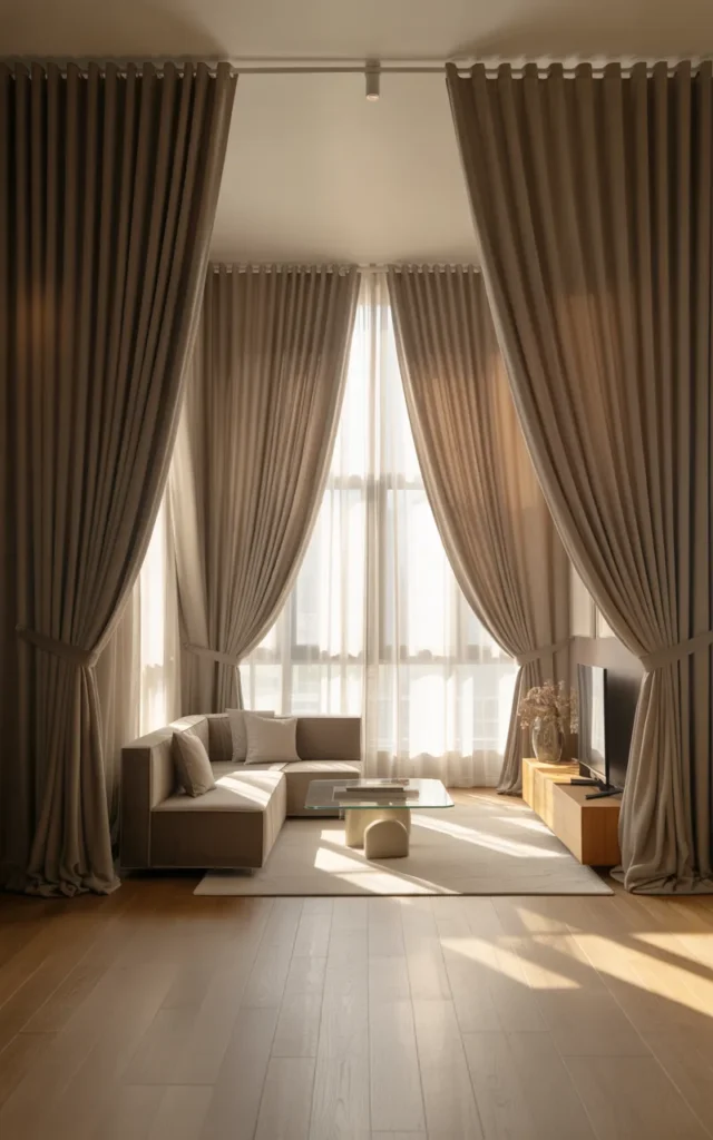 Hang curtains higher than your windows