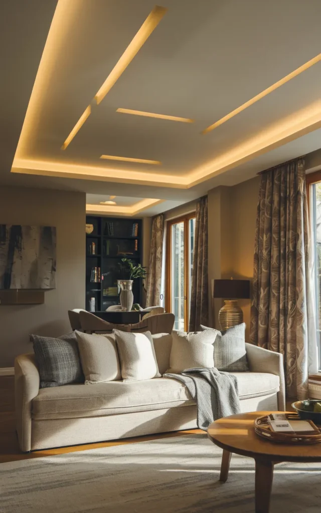 Install cove lighting for a soft glow