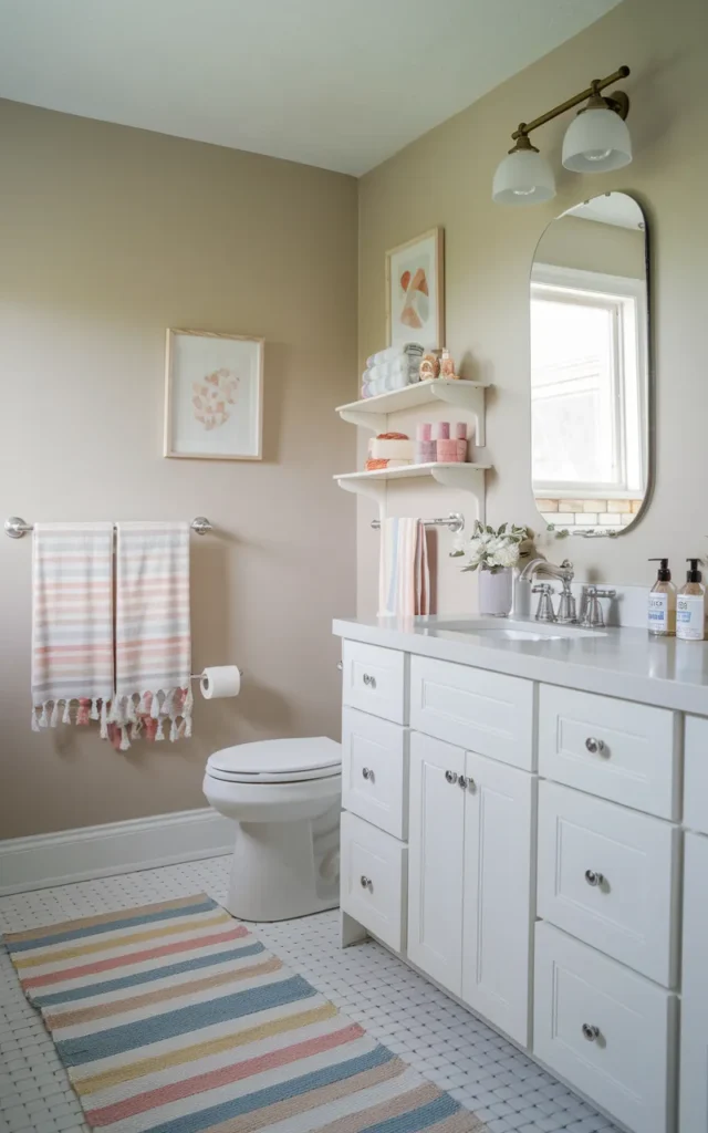 Install lower towel bars kids can actually reach