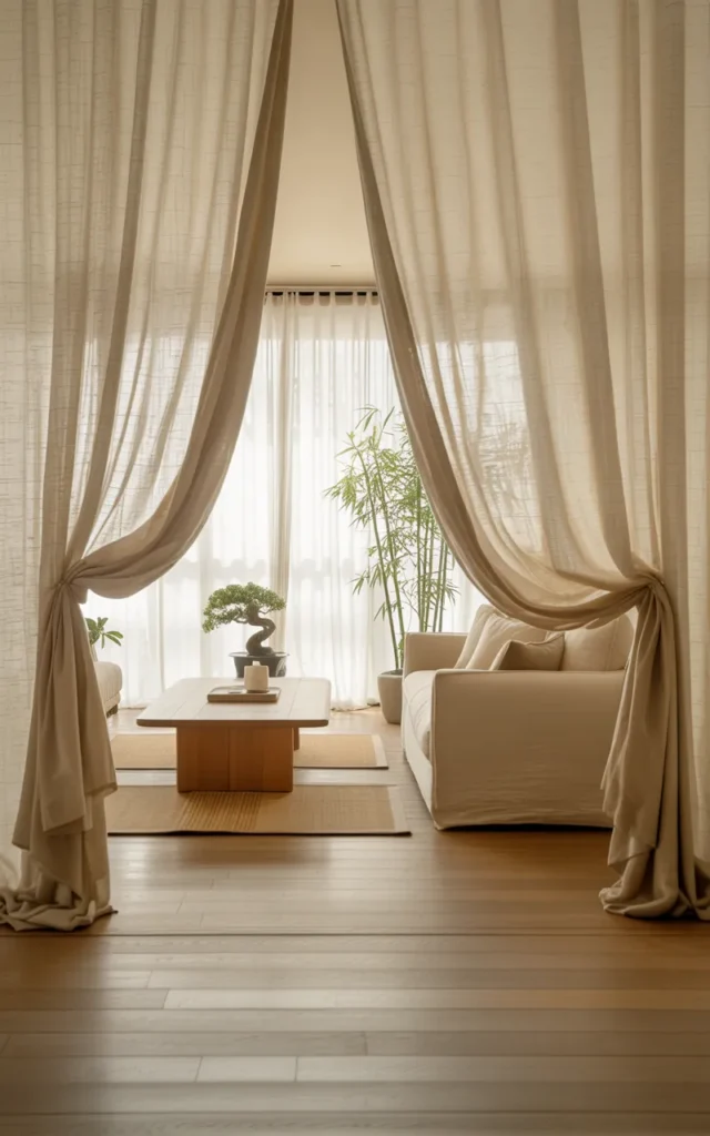 Introduce soft linen curtains