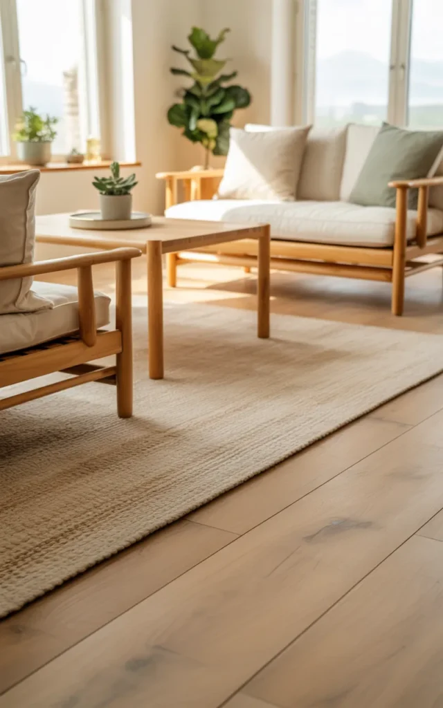 Keep flooring light and natural