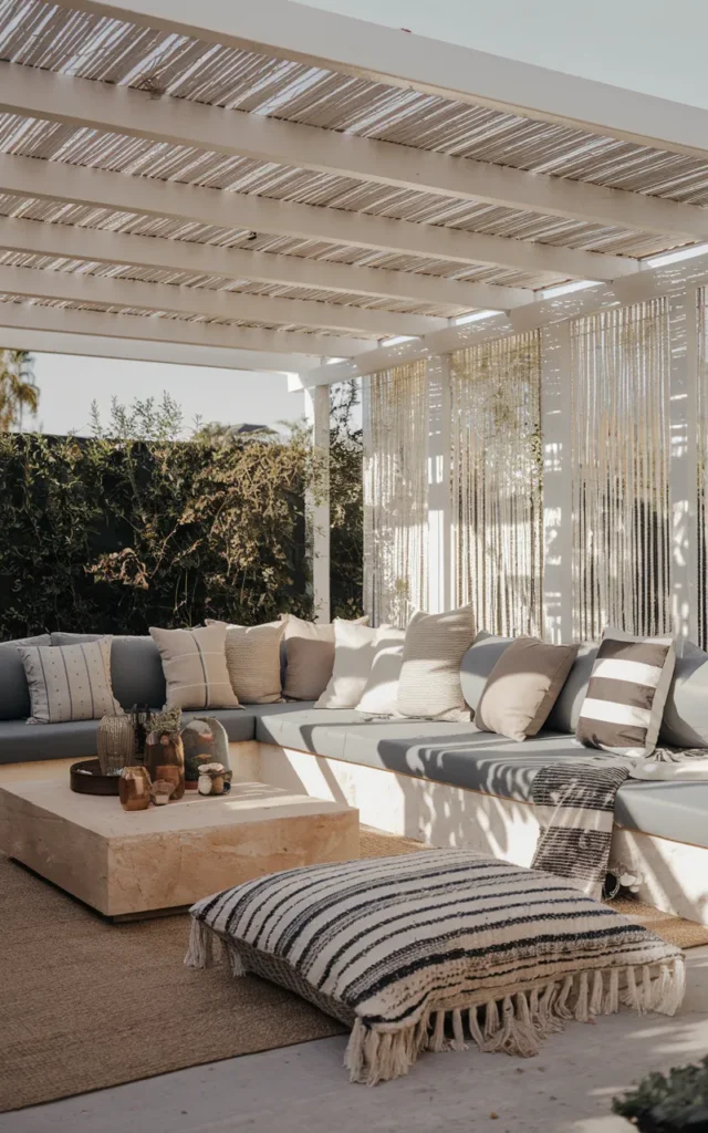 Keep the furniture low for a relaxed lounge feel