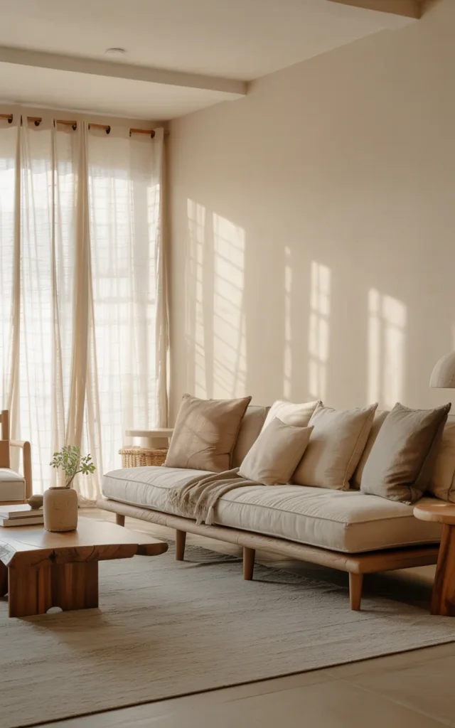 Start with a soft neutral color palette