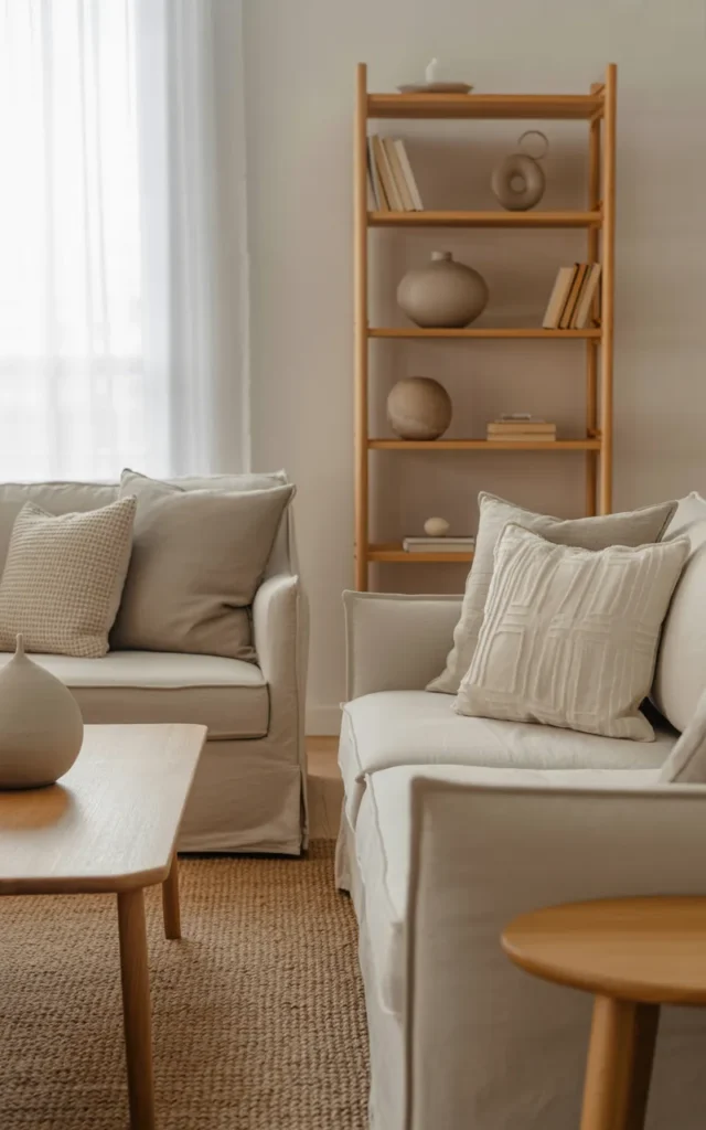 Stick to a tight color palette across furniture