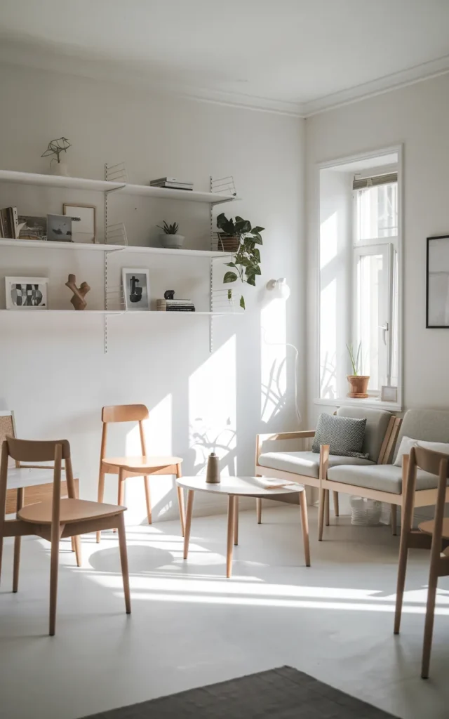 Swap heavy furniture for lighter leggy pieces in small rooms