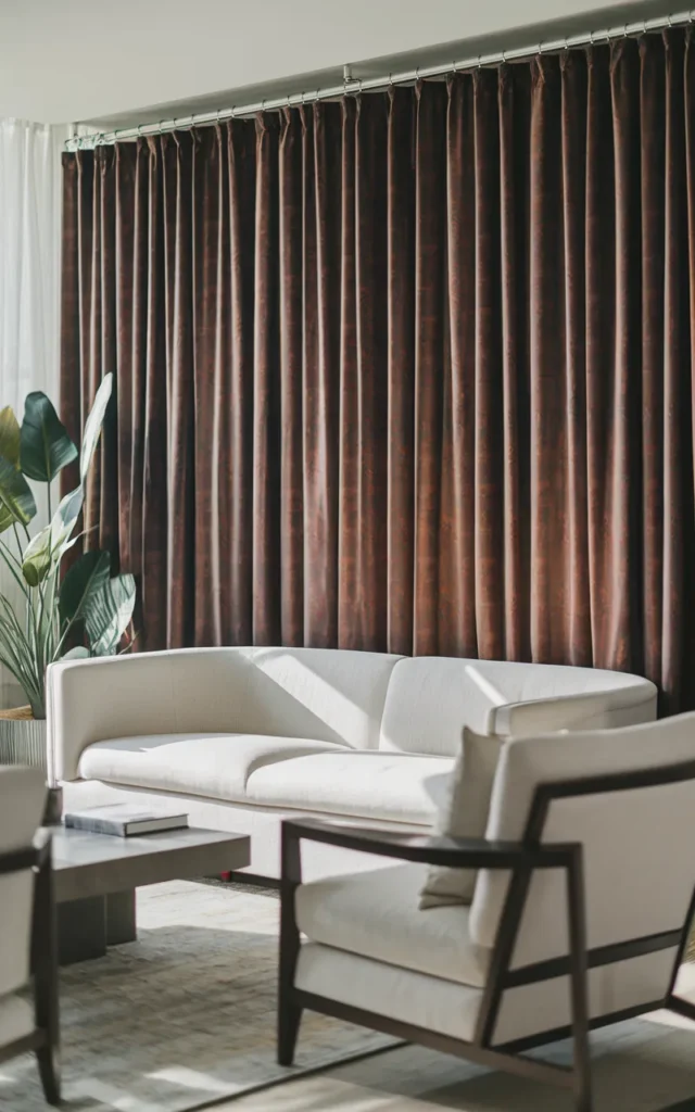Use a curtain + rod combo with bold fabric