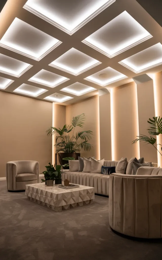 Use backlit panels for a luxe vibe