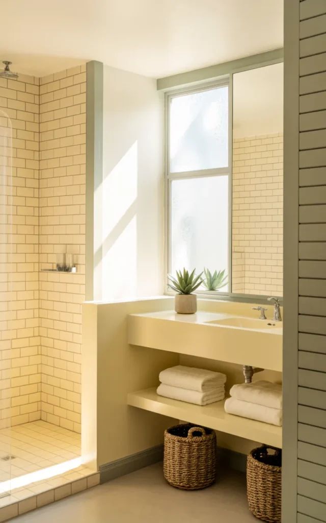Use beige and white tones for a calming vibe