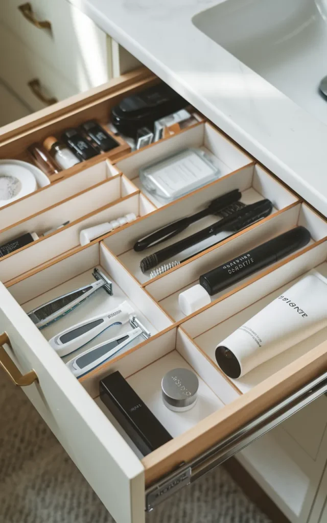 Use drawer dividers for everyday essentials