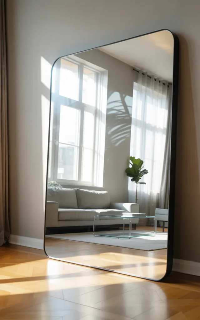 Use mirrors to double your space visually