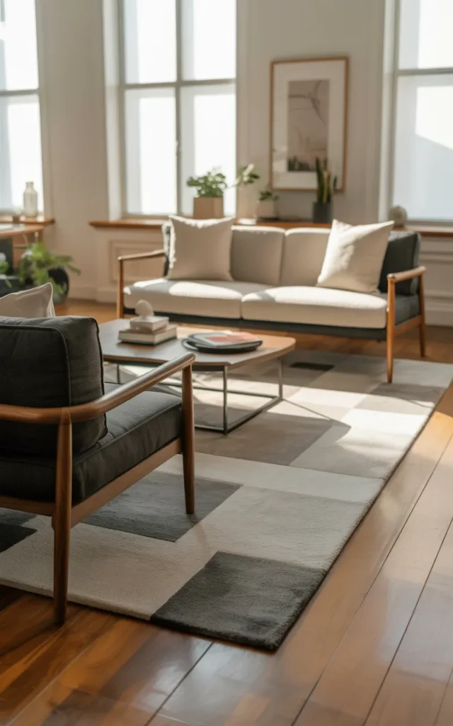 Use rugs to define zones