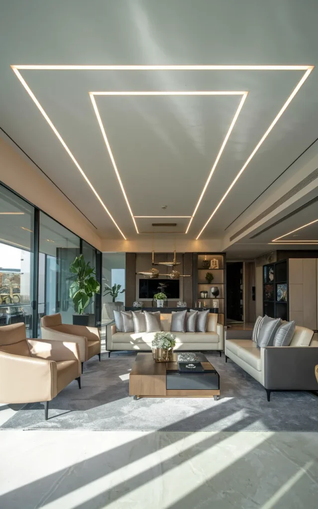 Add a false ceiling with hidden strip lighting