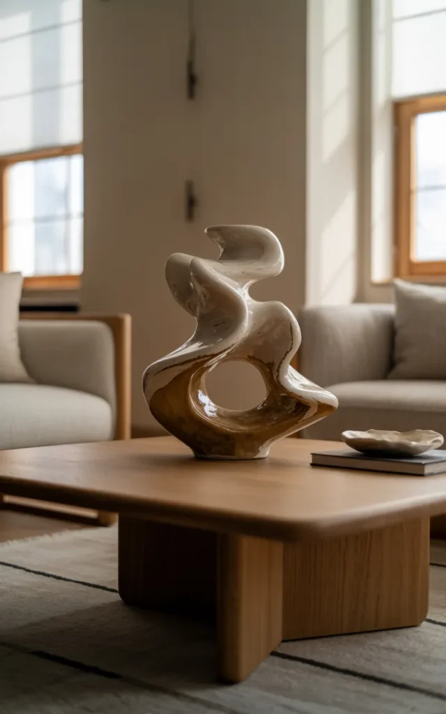Add a sculptural vase even without flowers