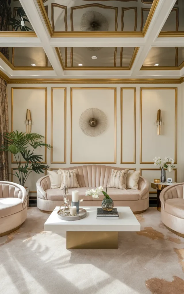 Add metallic accents for a touch of glam