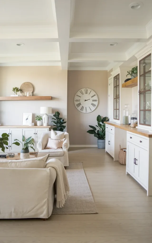 Choose furniture with clean, simple lines