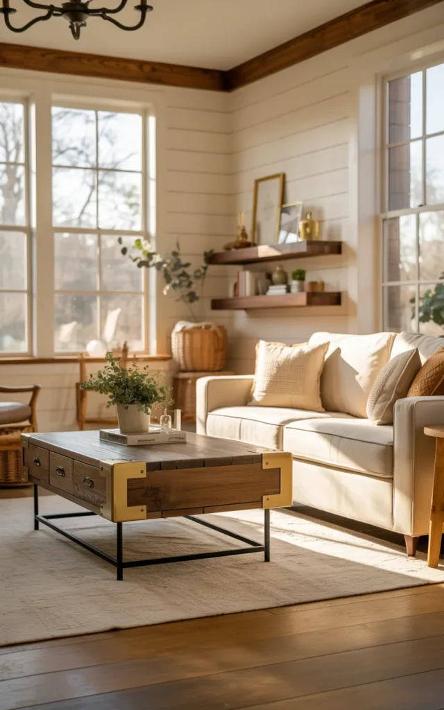 Introduce subtle metal accents for balance