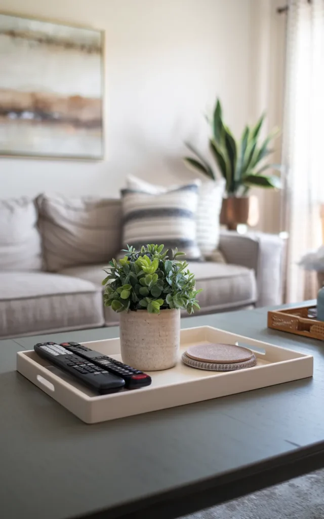 Keep essentials within reach but styled