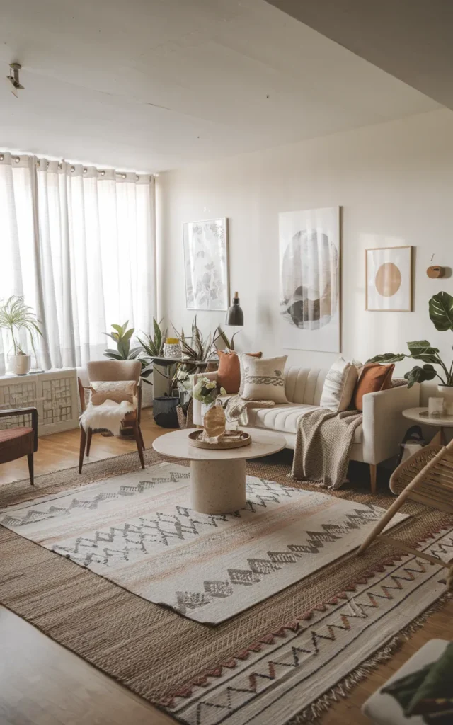 Layer rugs for extra depth