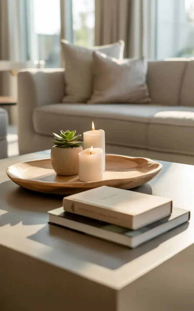 Style a minimal tray with everyday essentials