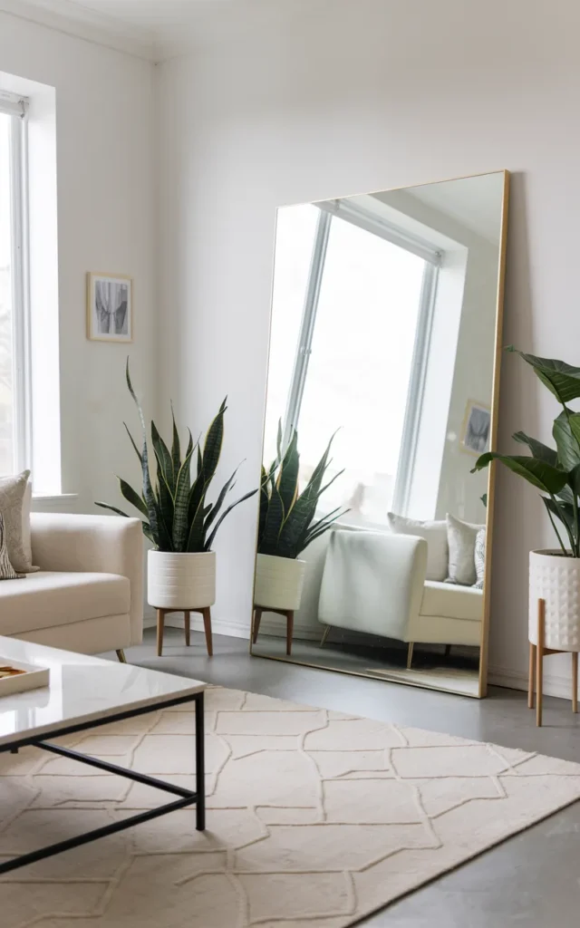 Use mirrors to expand the space