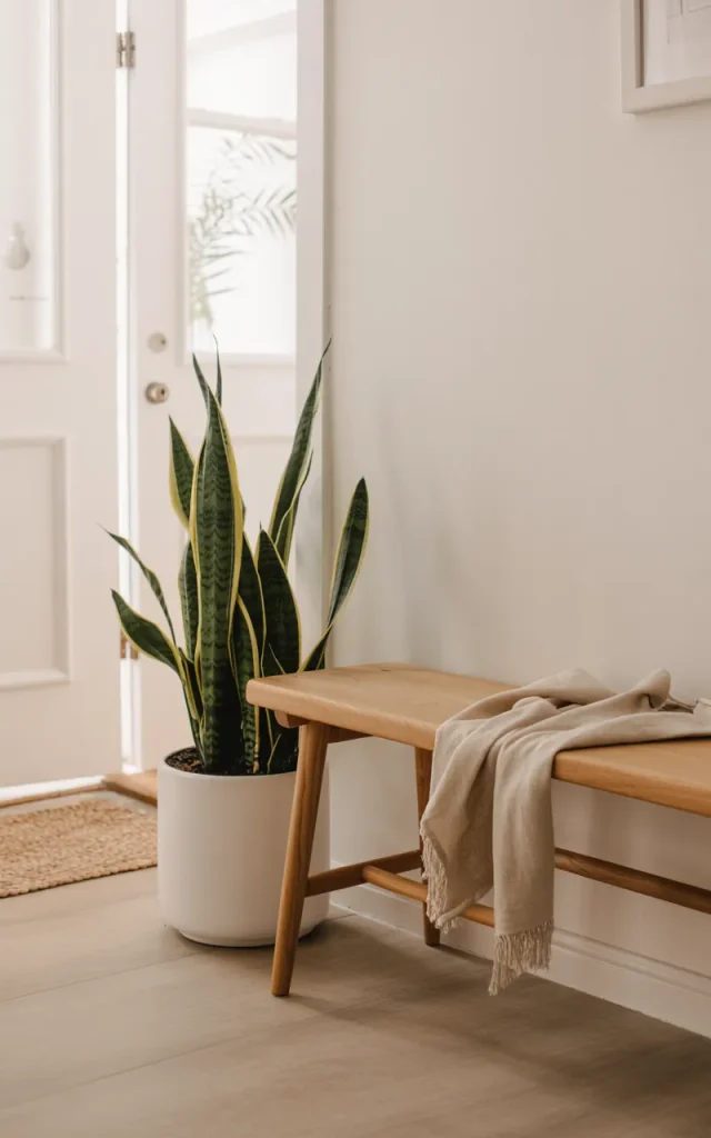 Add a Plant to Bring Life Into the Entryway