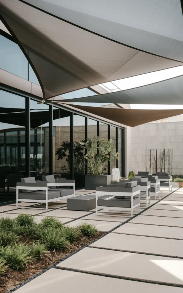 Add a Shade Sail for Modern Appeal