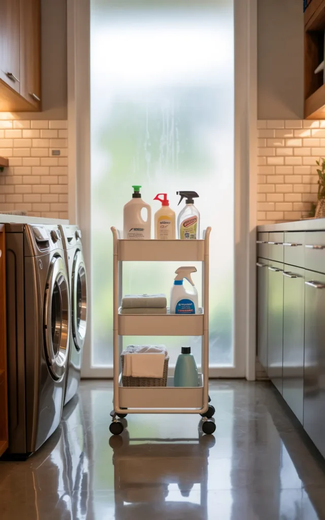 Add a Slim Rolling Cart Between Appliances
