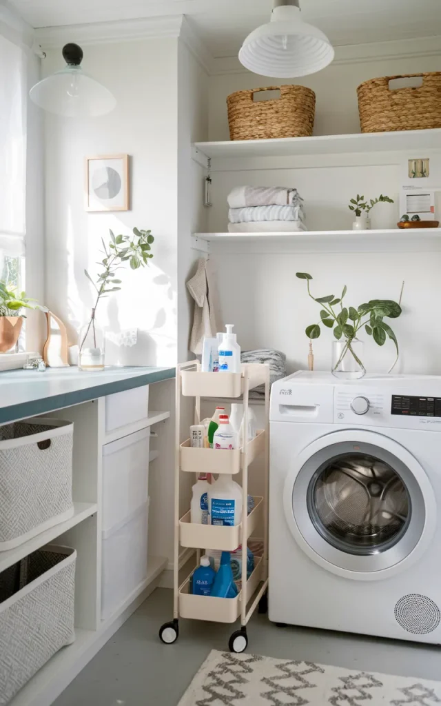 Add a Slim Rolling Cart Between Appliances