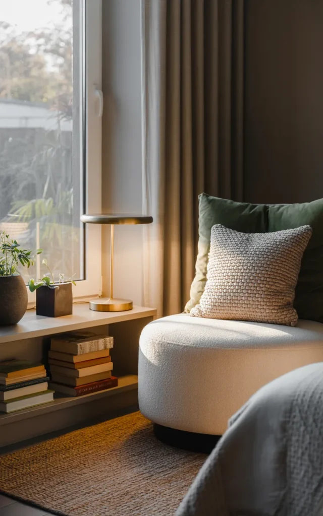 Add a small reading corner beside the window